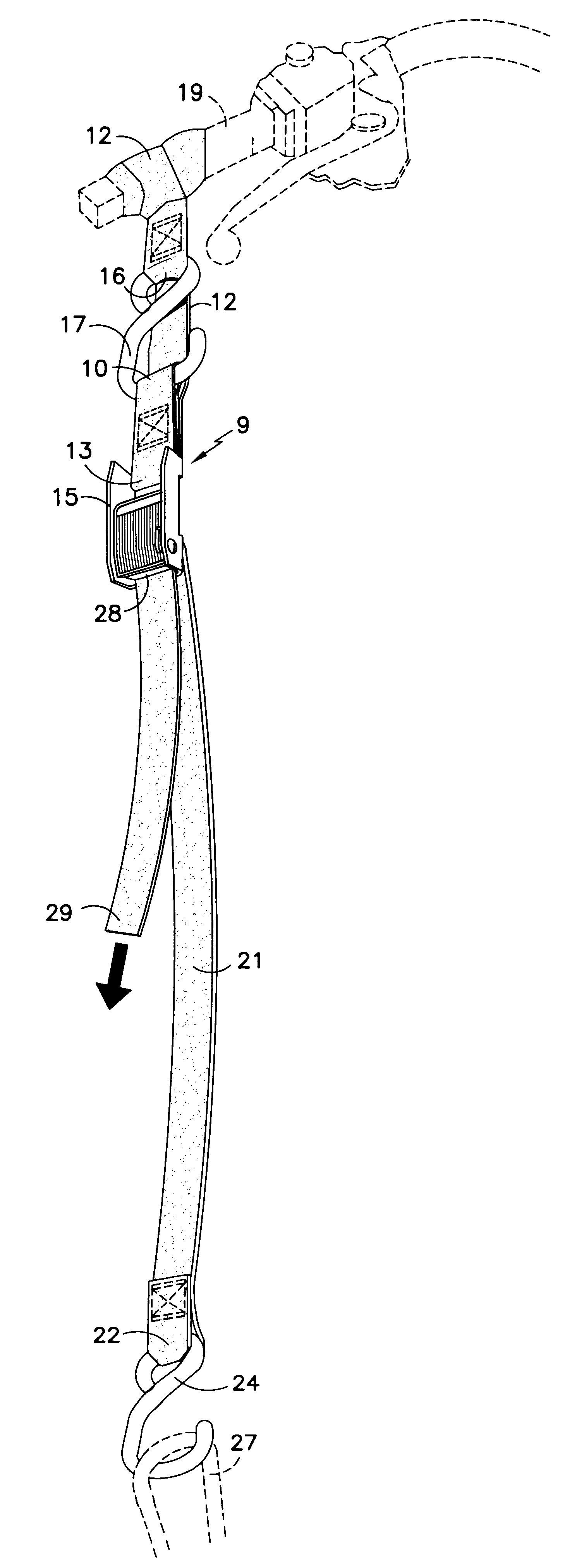 Soft loop tie-down assembly