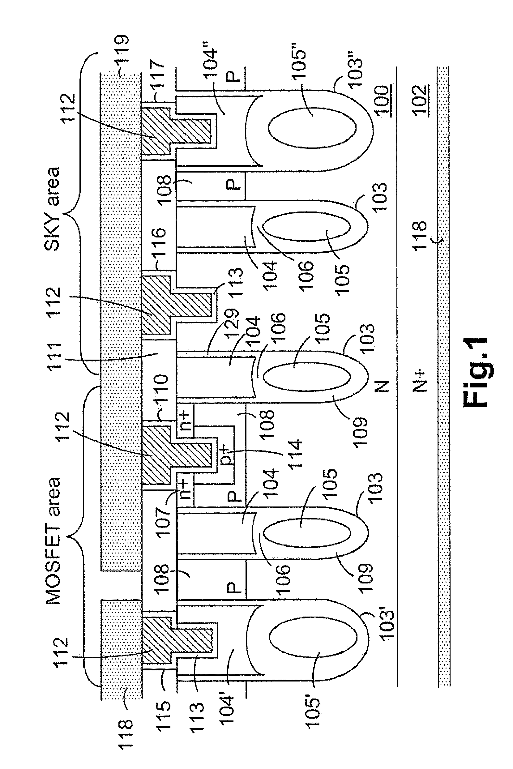 Trench MOSFET having shielded electrode integrated with trench Schottky rectifier