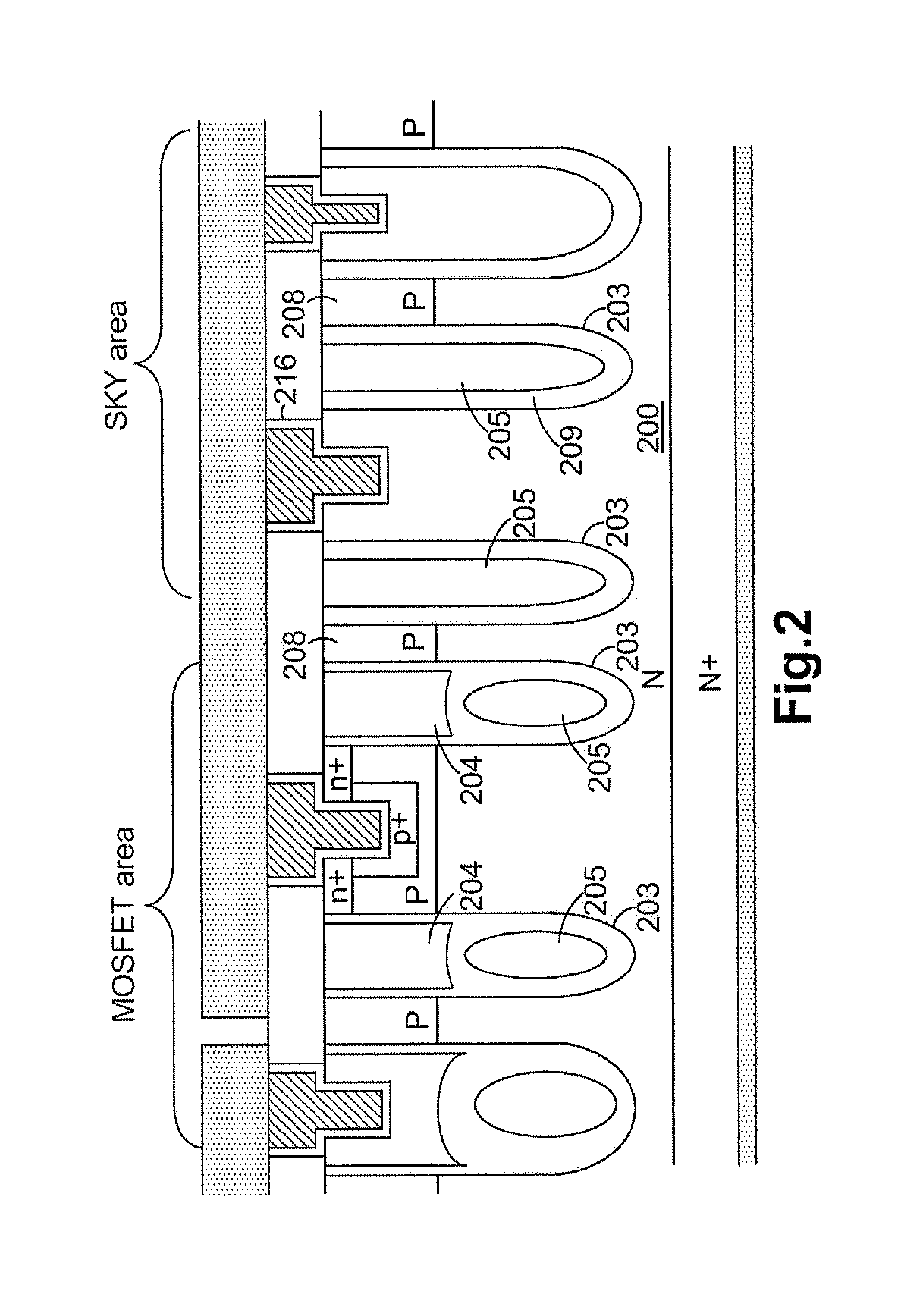 Trench MOSFET having shielded electrode integrated with trench Schottky rectifier