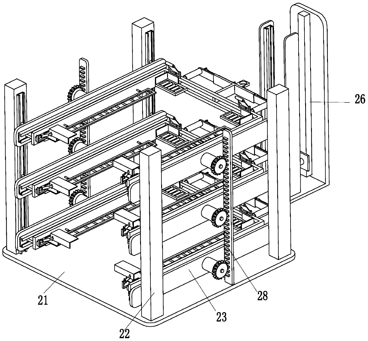 An aluminum-plastic panel fixed transportation system