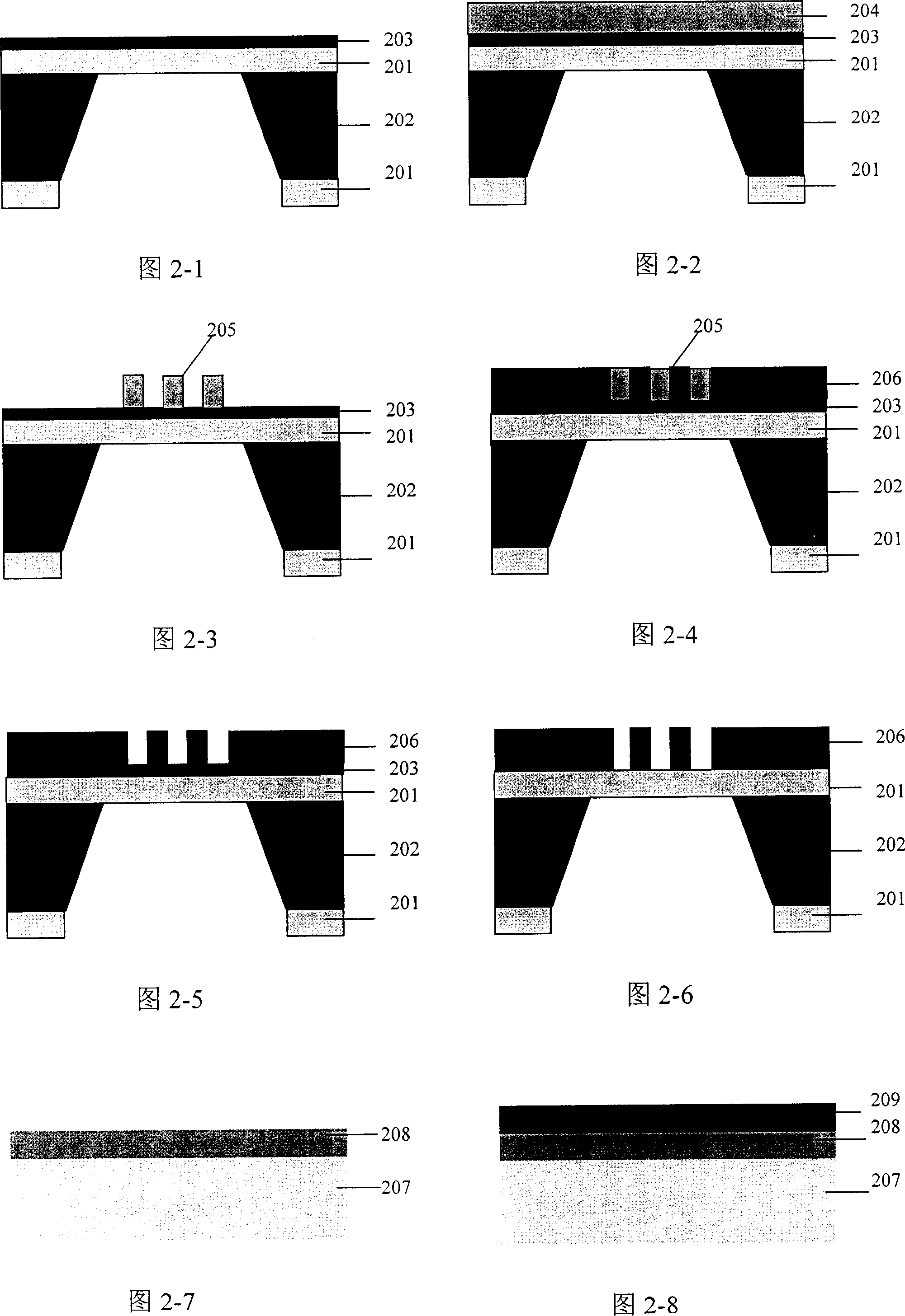 Manufacture method of high resolution self-supporting totally hollowed-out transmission grating