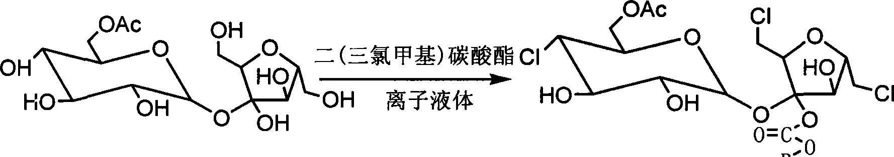 Method for synthesizing environment-friendly sucralose