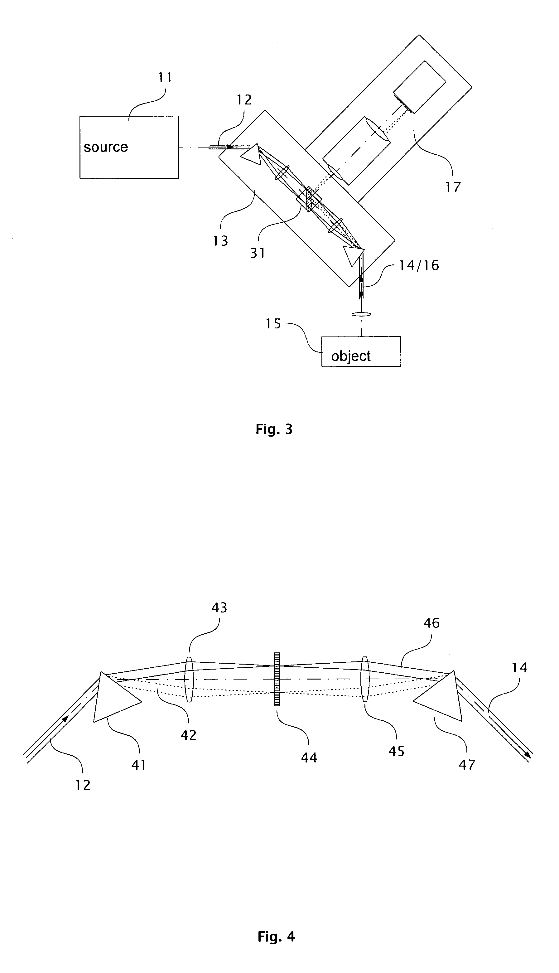 Device to illuminate an object with a multispectral light source and detect the spectrum of the emitted light