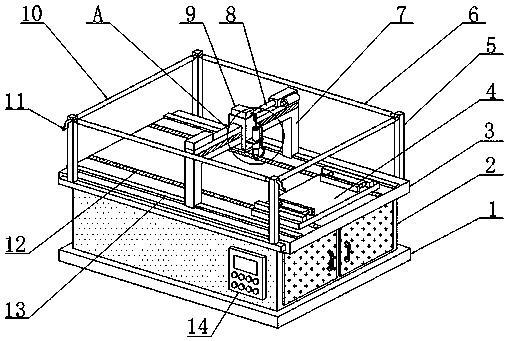 Novel numerical control machine tool with protection function