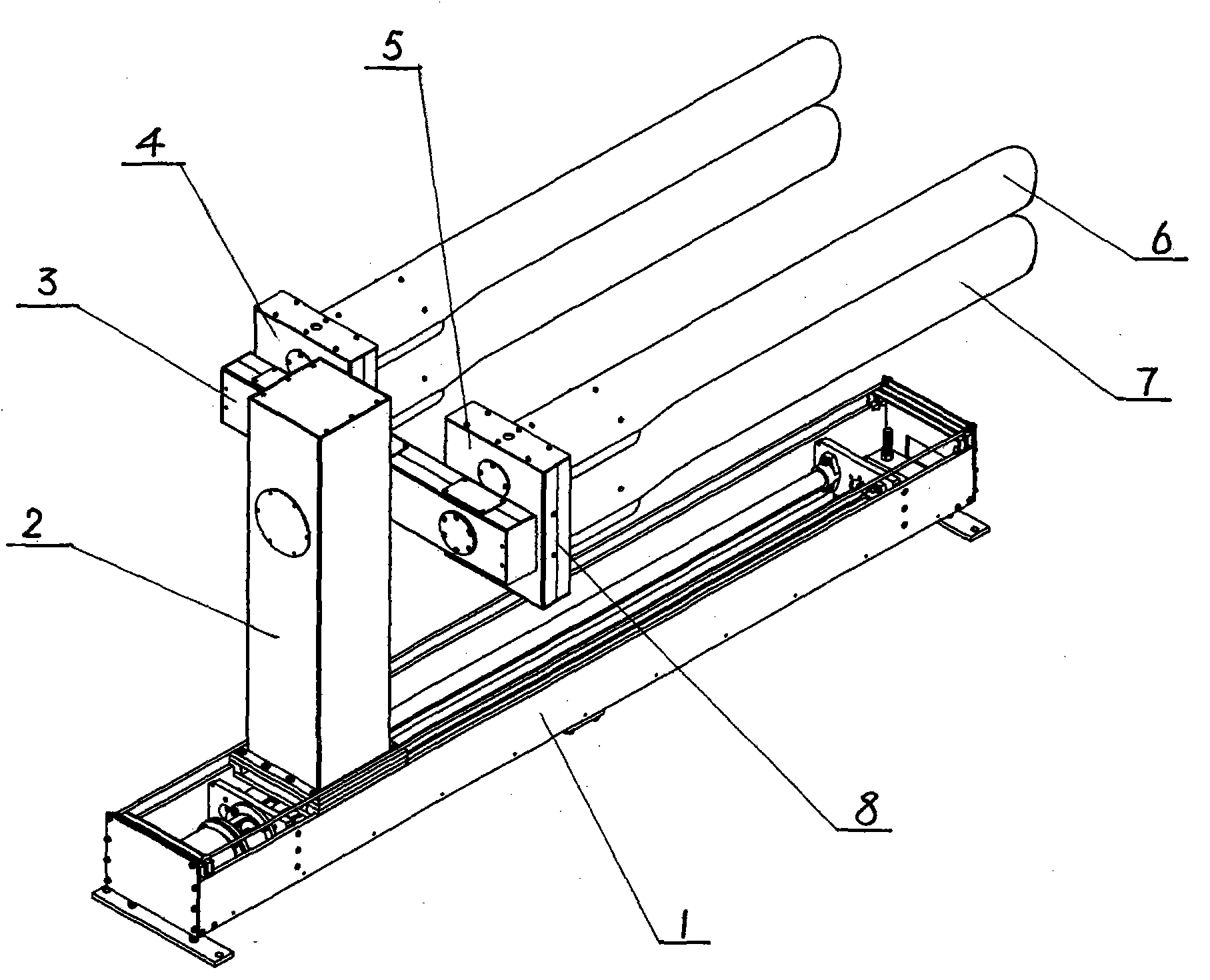 Automatic yarn feeding device for full-automatic hank mercerizing machine