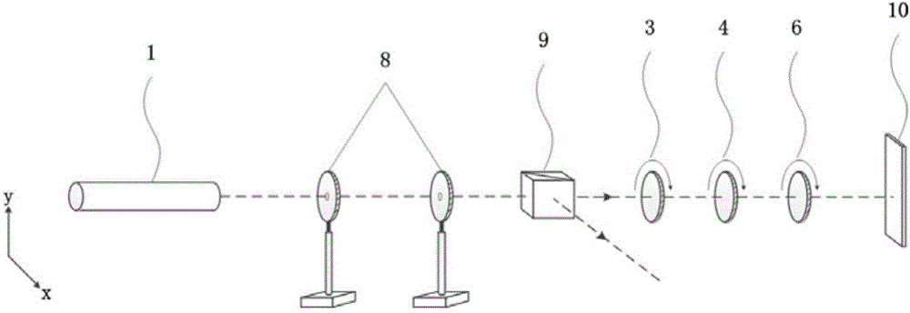 Light path structure of paper oil insulation space electric field measurement and adjusting method thereof