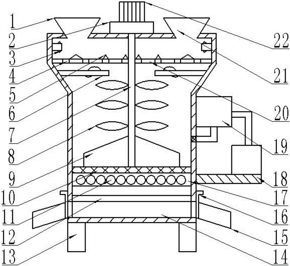 Anti-blocking type drug crushing iron removing device