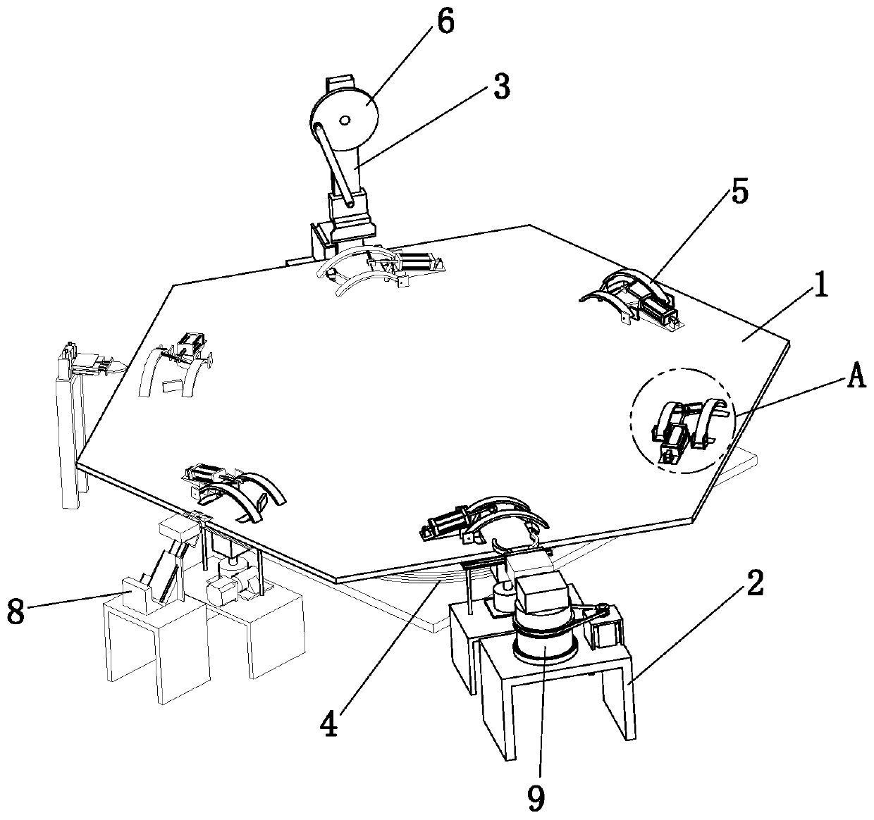 Scallop dicing machine's shelling and dicing device and its shelling and dicing process