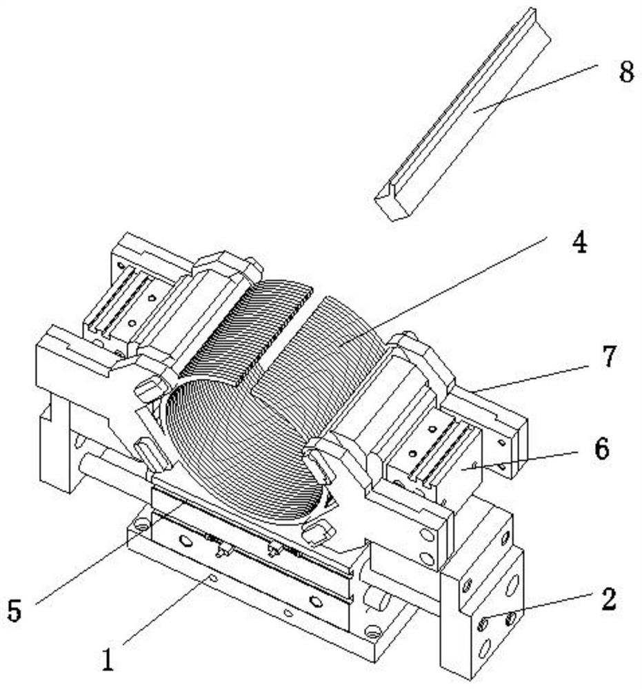 Piston ring clamping device with tidying function