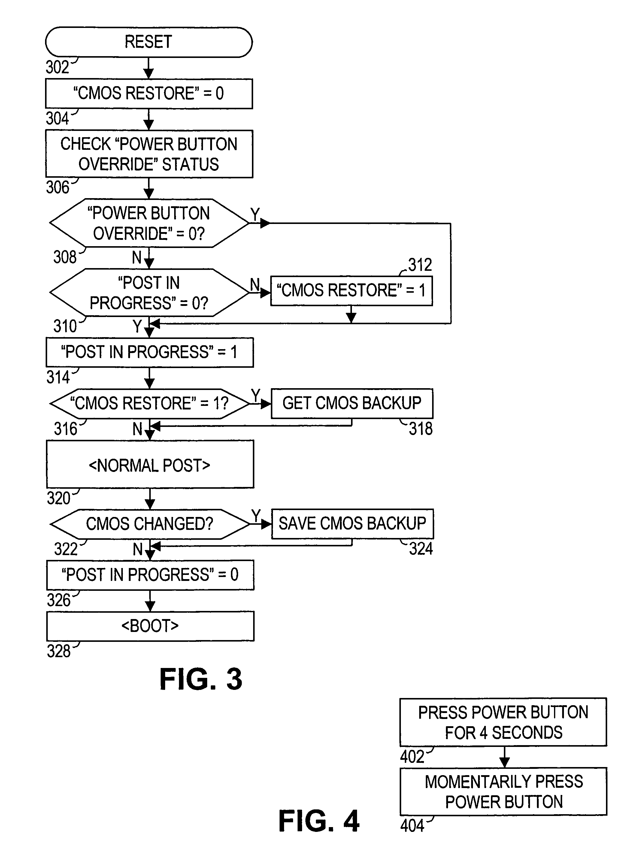 Method for restoring CMOS in a jumperless system