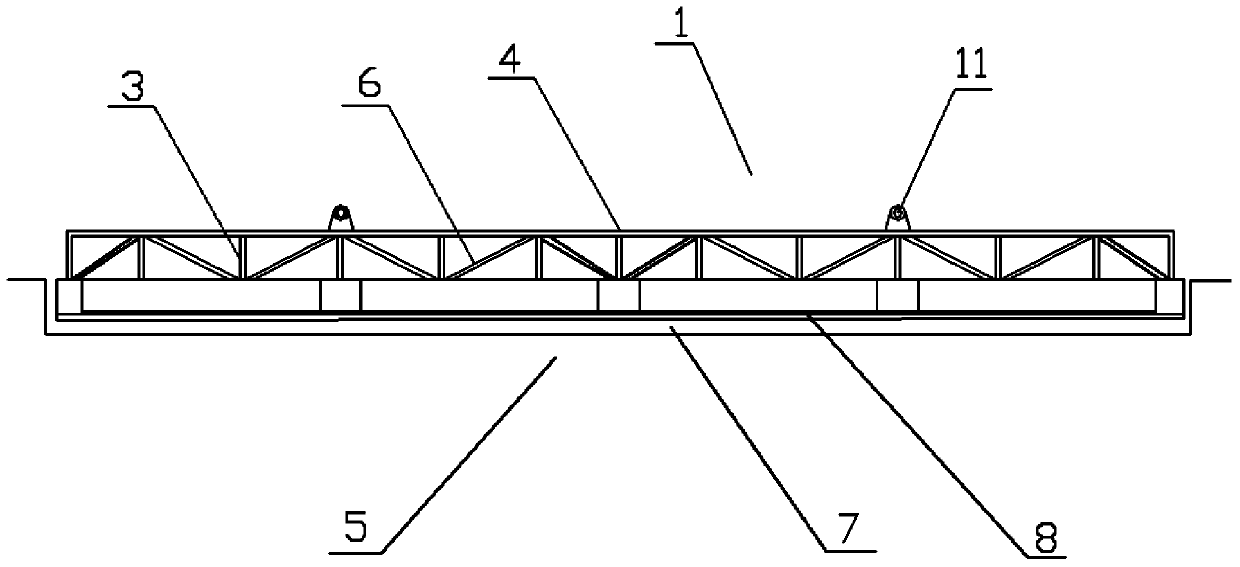 Anti-silting cover plate, anti-silting system and construction method covered by crushed stone bed of immersed tube tunnel