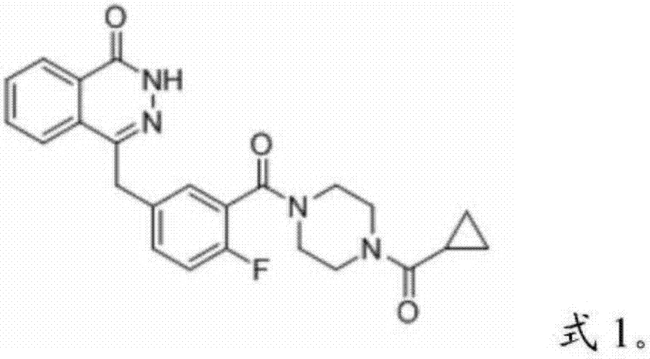 Preparation method of medicine Olaparib for treating ovarian cancer