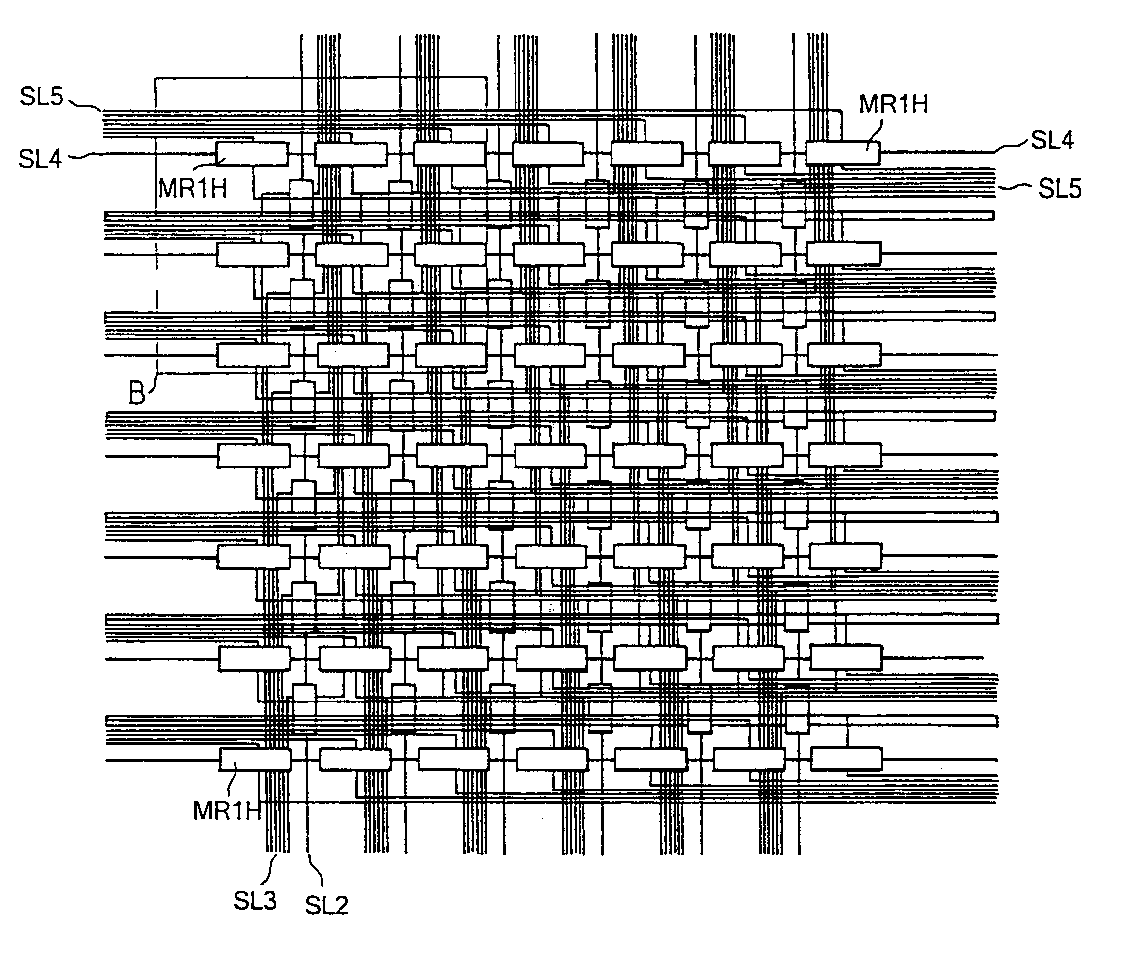 Semiconductor-integrated circuit utilizing magnetoresistive effect elements