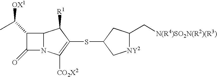 Carbapenems useful in treating and preventing pulmonary infections, pharmaceutical compositions thereof and modes of administration thereof