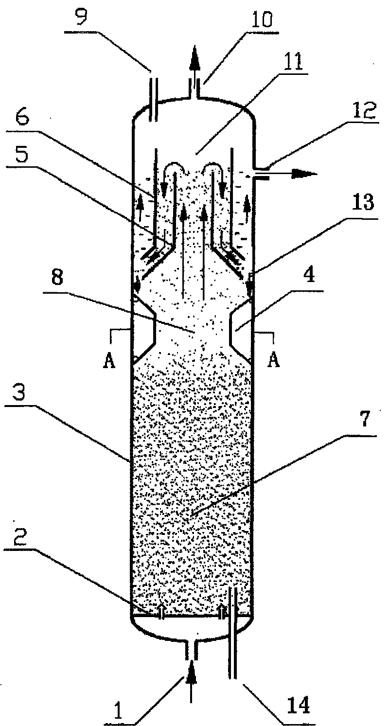 Novel bubbling bed reactor