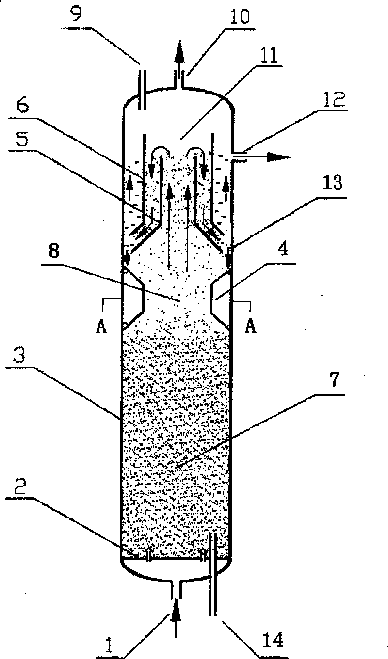 Novel bubbling bed reactor