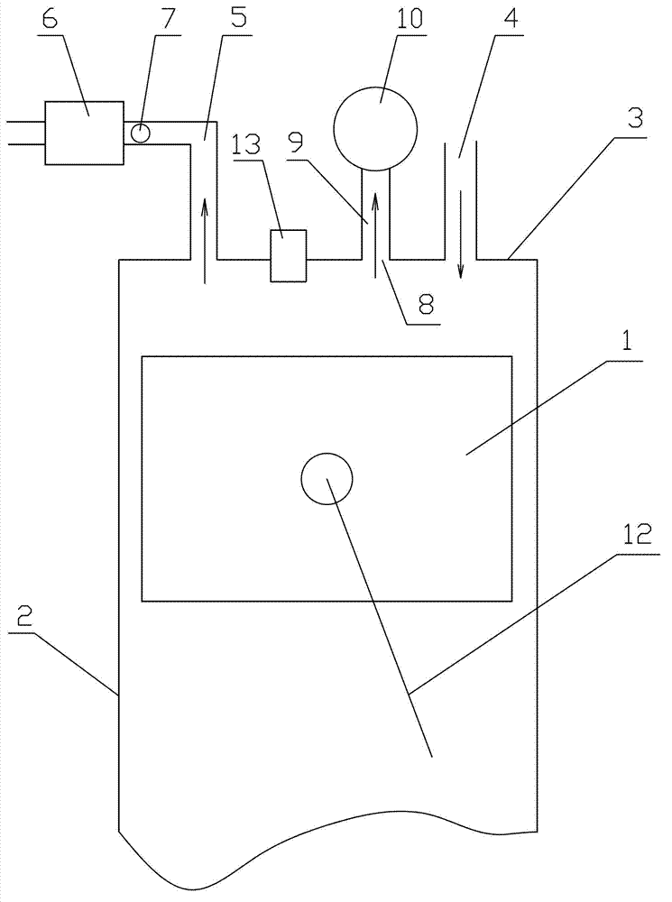 Combustion chamber air interchanger without disturbance to three-way catalyst and oxygen sensor