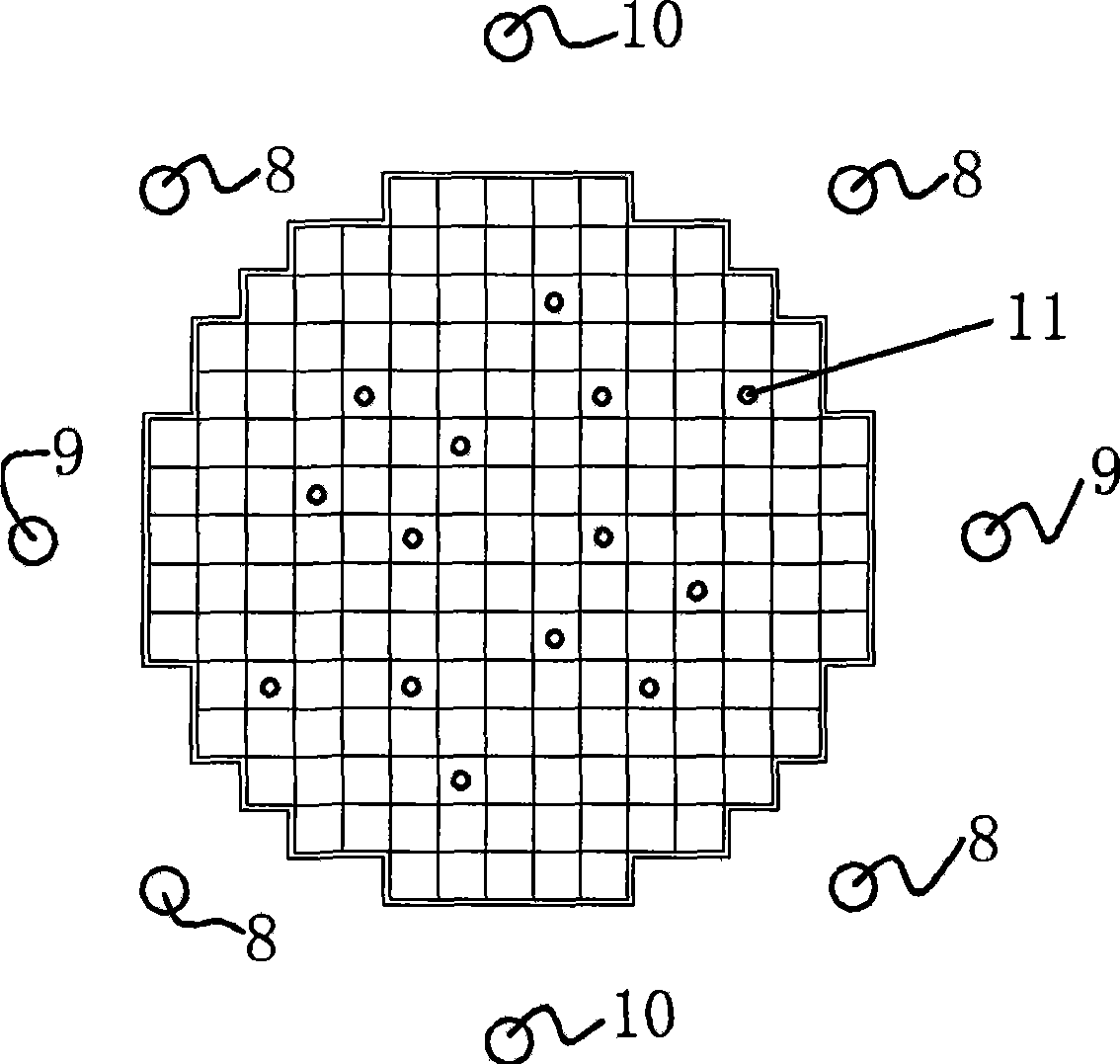 Method for on-line monitoring neutron flux distribution of nuclear reactor core