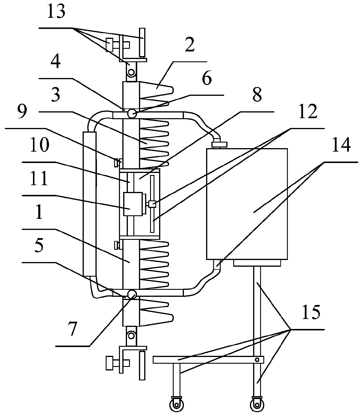 A laser radiator with multiple cooling functions