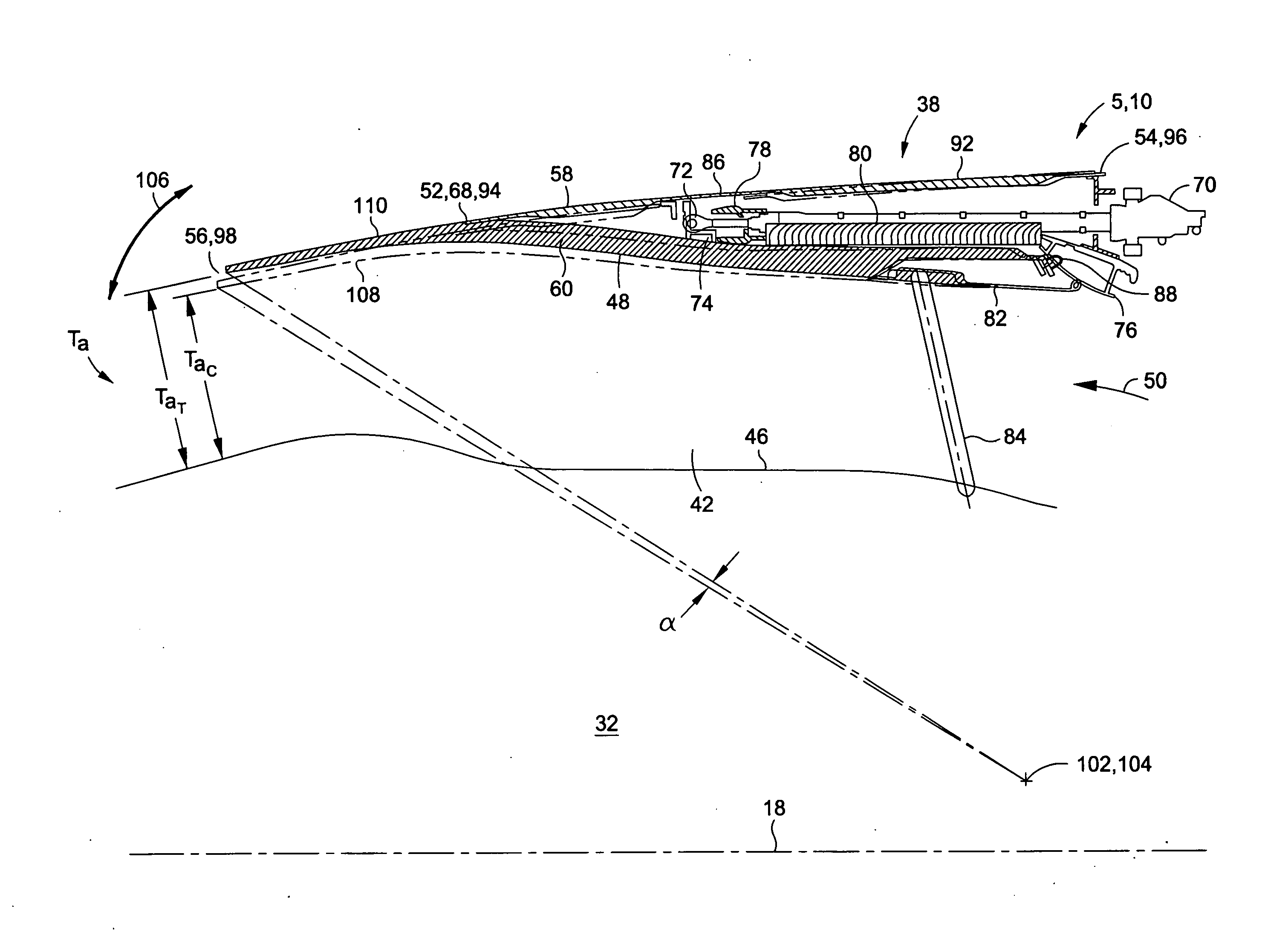 Pivoting fan nozzle nacelle