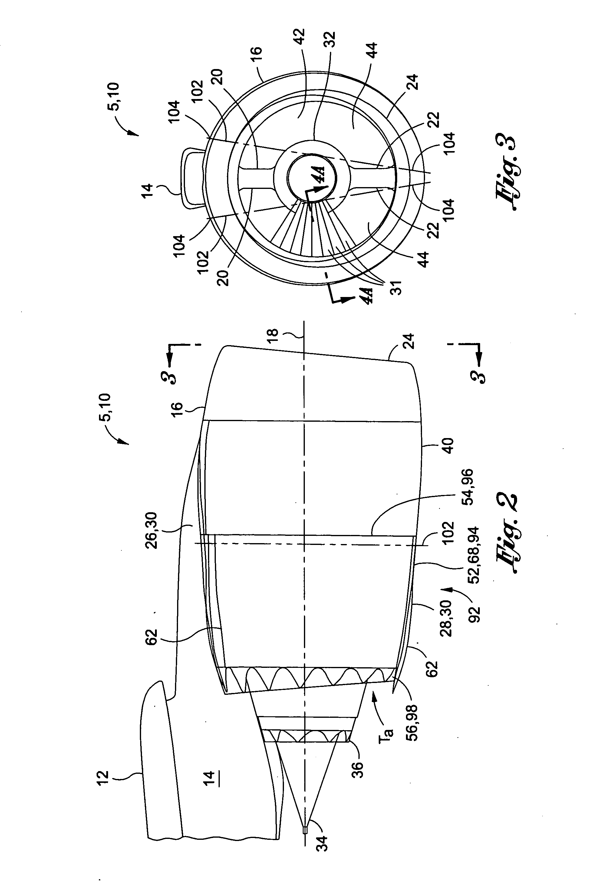 Pivoting fan nozzle nacelle