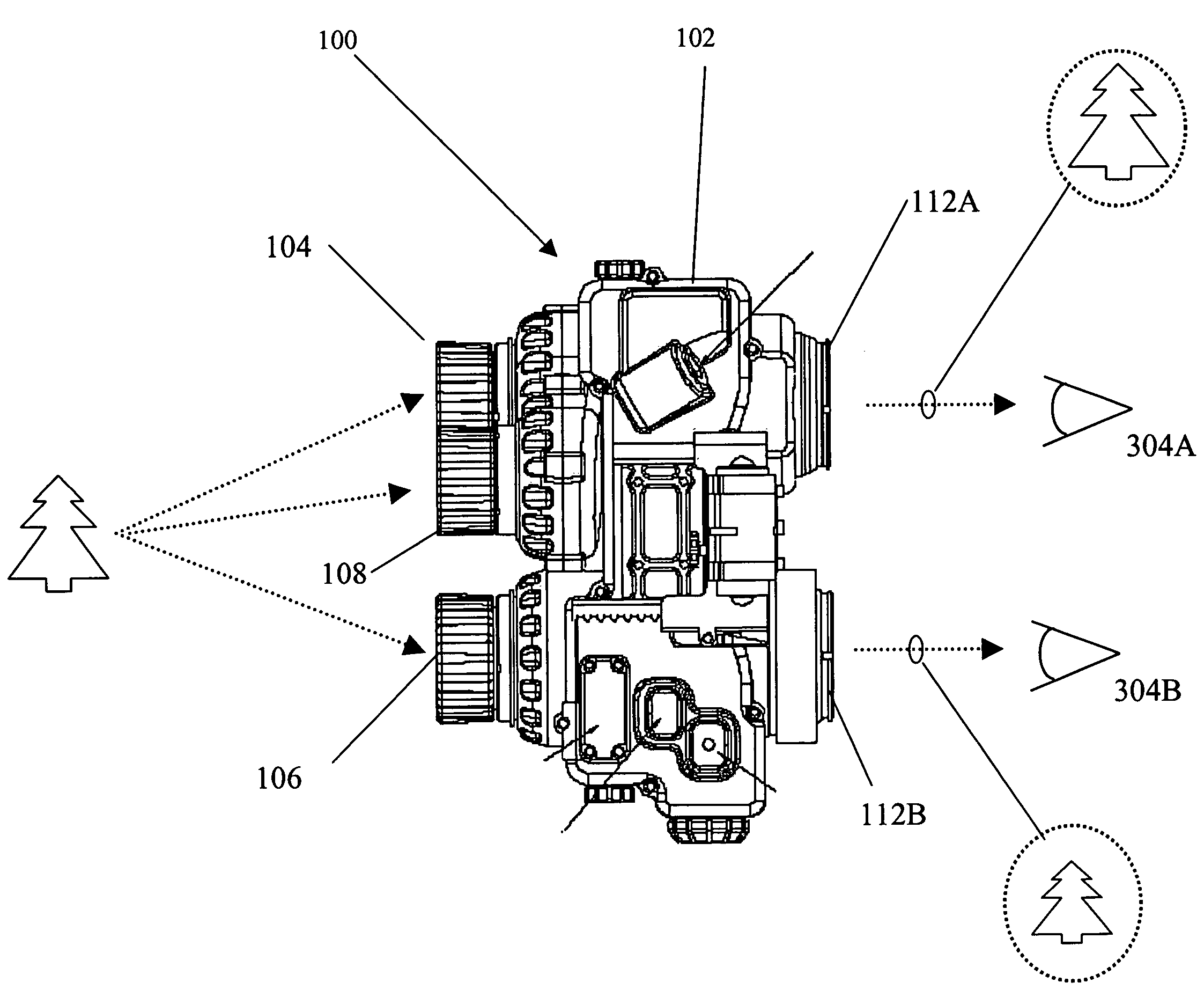 Vision system with eye dominance forced to fusion channel