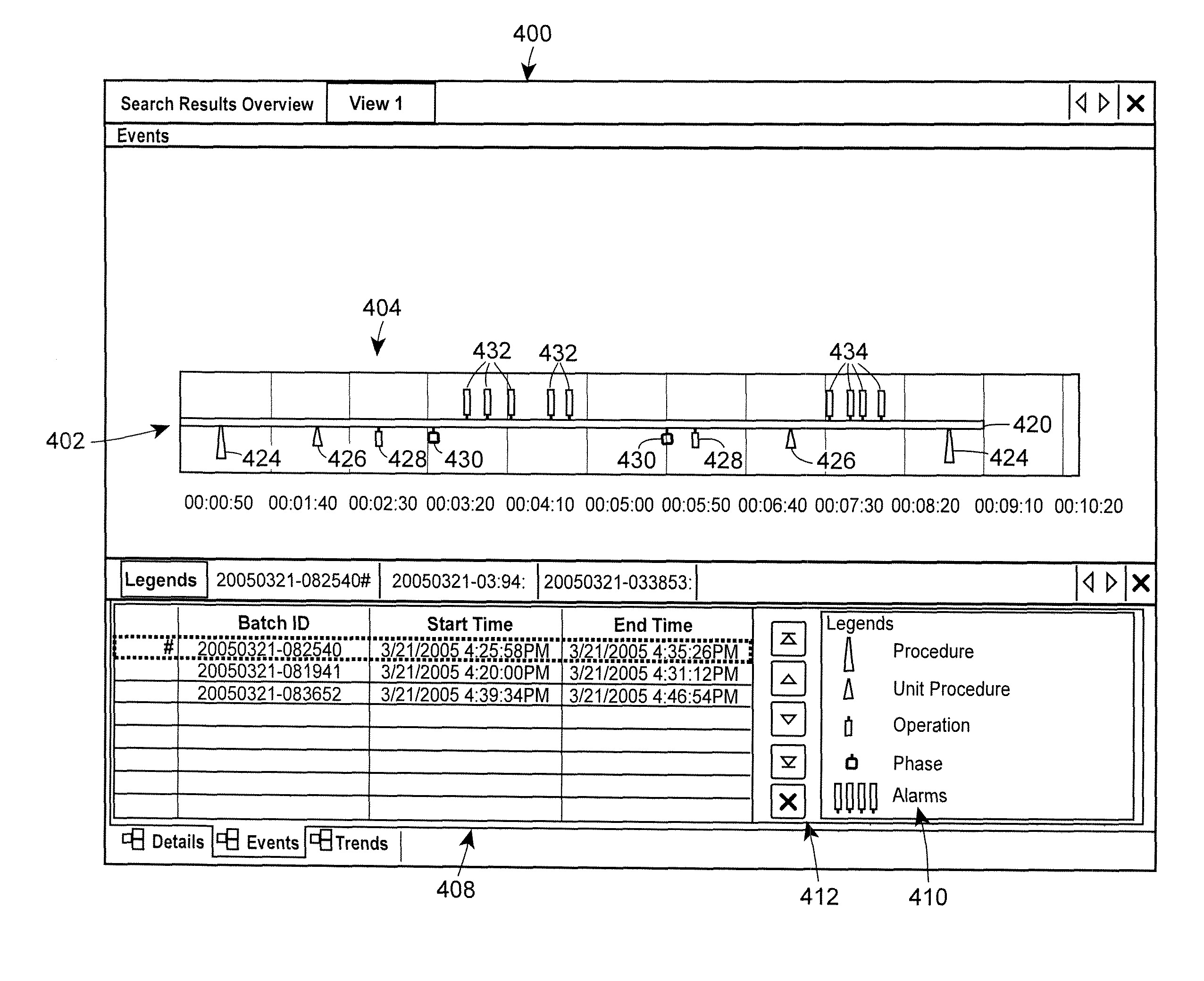 Compact batch viewing techniques for use in batch processes