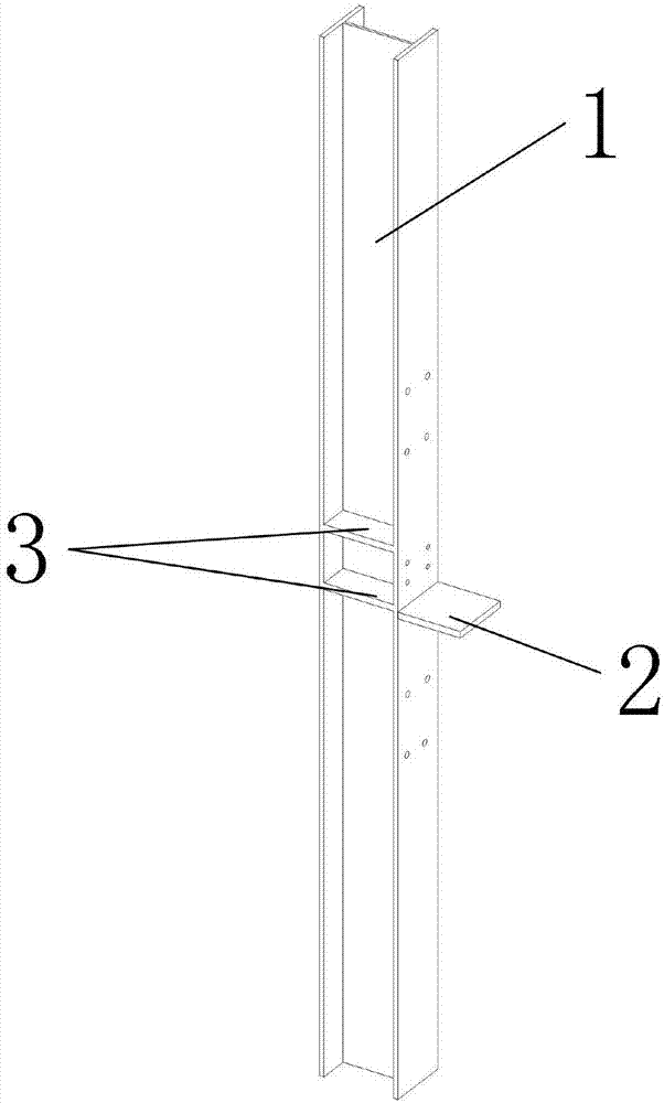 Fabricated steel structure H-shaped steel column and beam column joint connecting device with diagonal braces