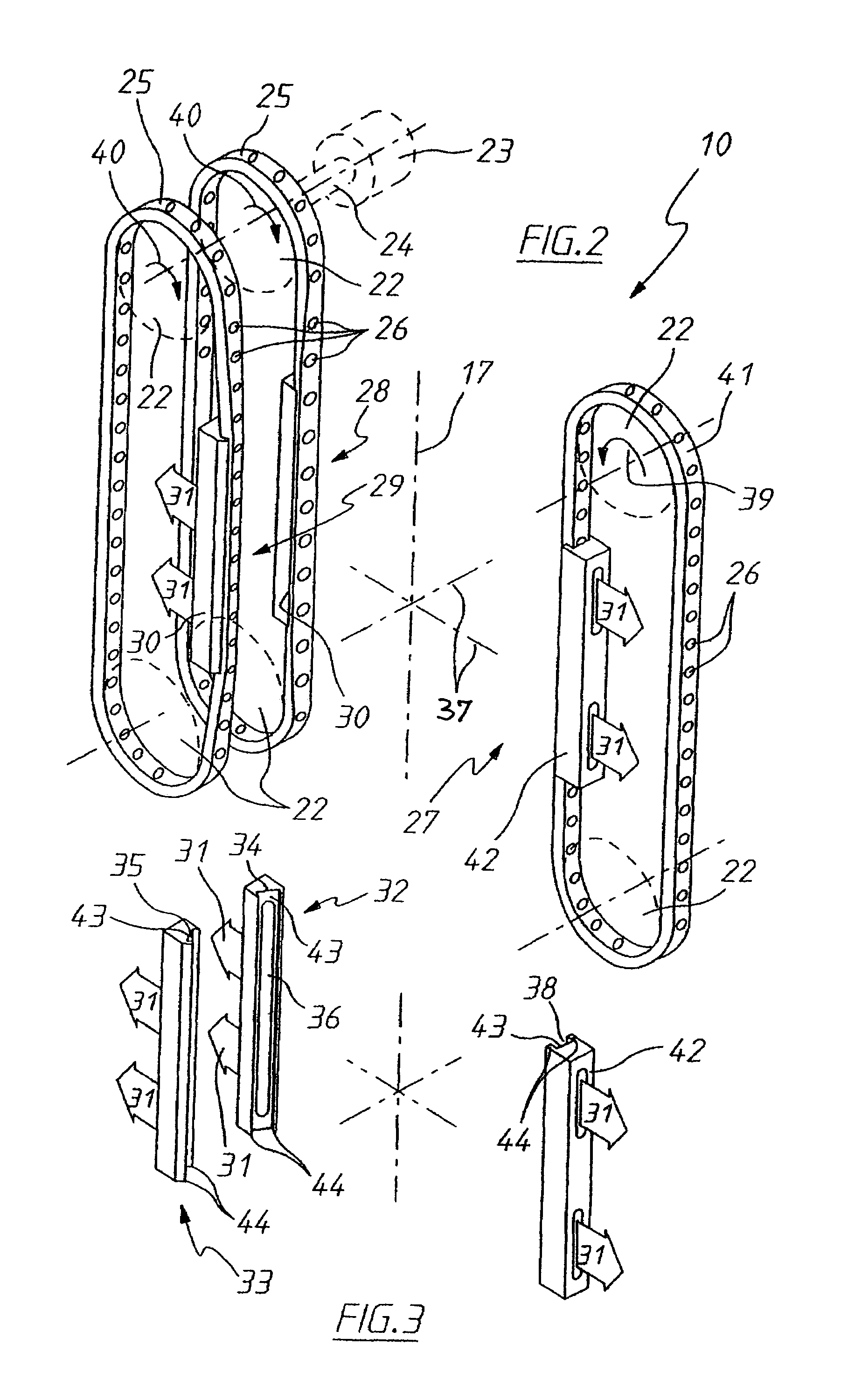 Vacuum belt assembly to drive tubular bag material