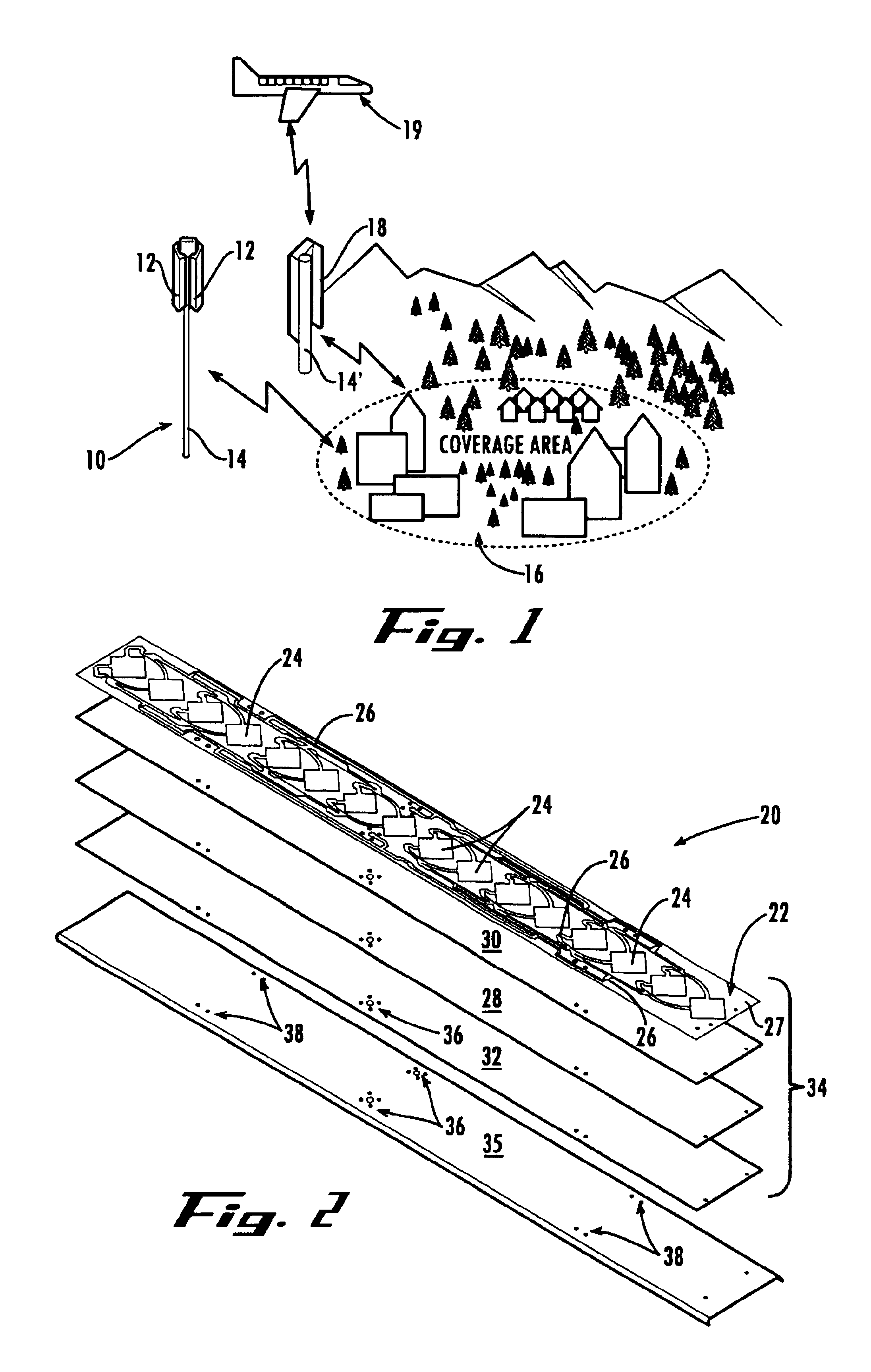 Conformable layered antenna array