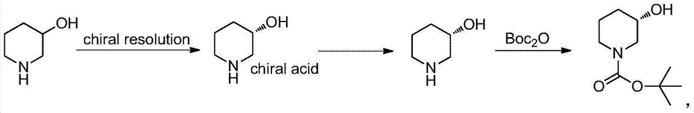 Method for preparing chiral N-tert-butyloxycarboryl-3-hydroxypiperidine