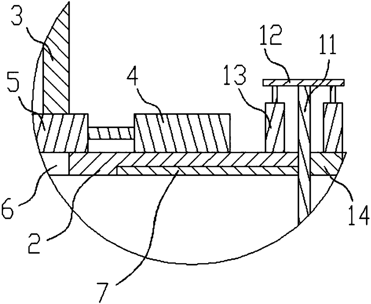 Detection device for neutron radiation shielding concrete