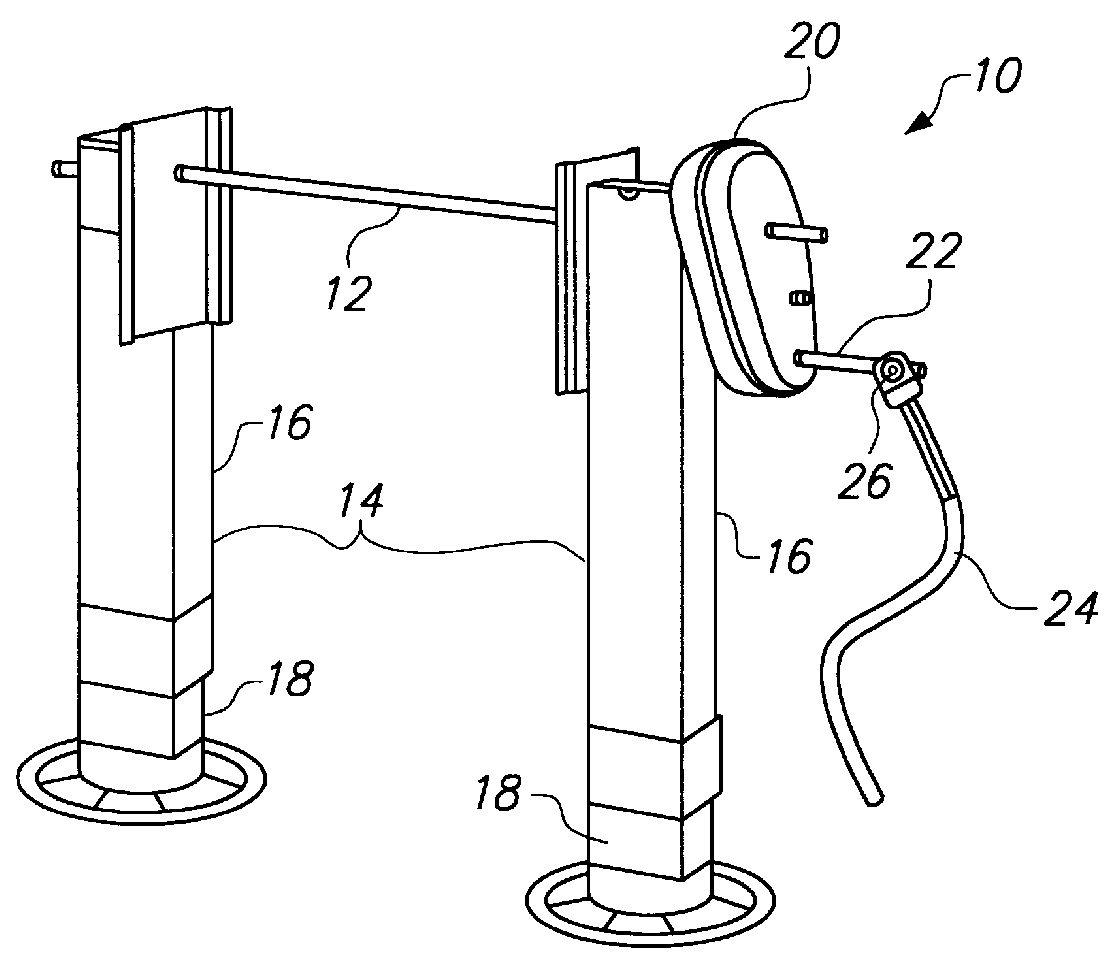 Trailer landing gear lifting apparatus