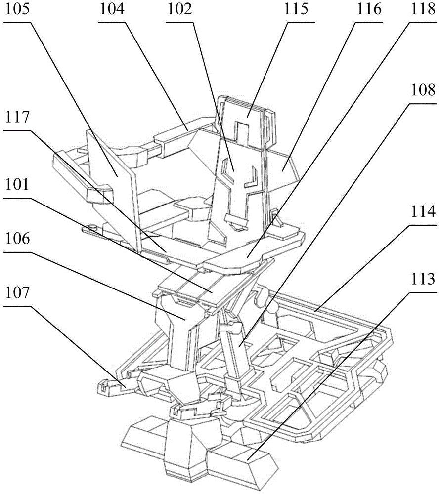 Seat with new support structure