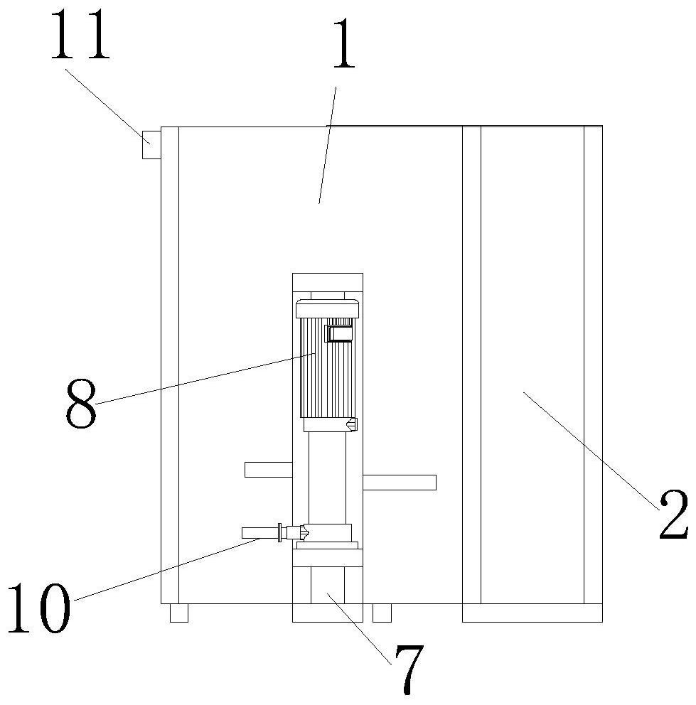 A post-treatment device for cosmetics production wastewater