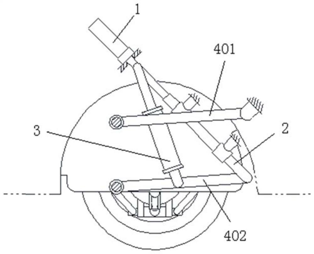 A shock absorbing device for a flying car and its operating method