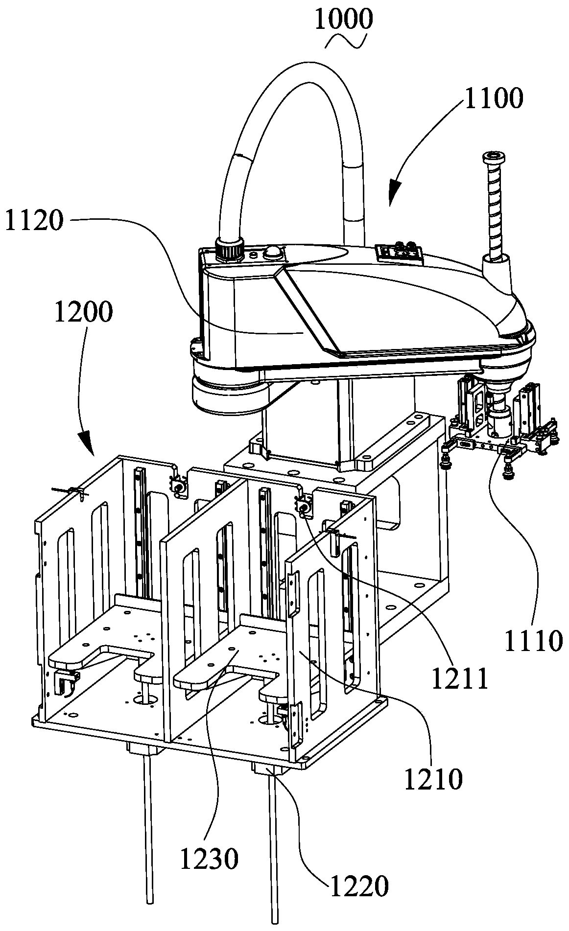 Cell tab shaping system and cell ocv testing equipment