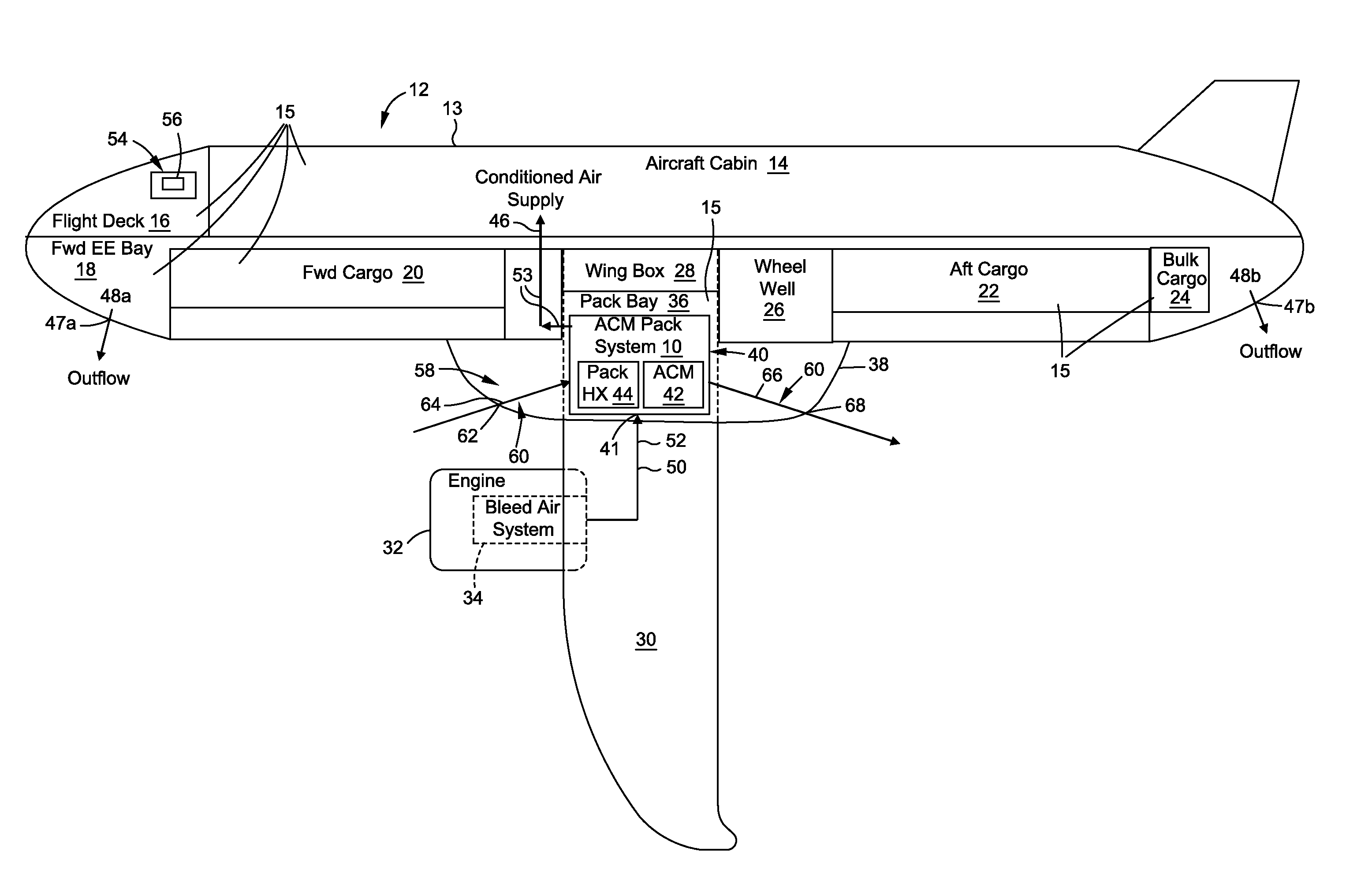 Air Cycle Machine Pack System and Method for Improving Low Inlet Pressure Cooling Performance