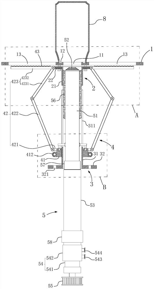 Glass bottle cleaning device