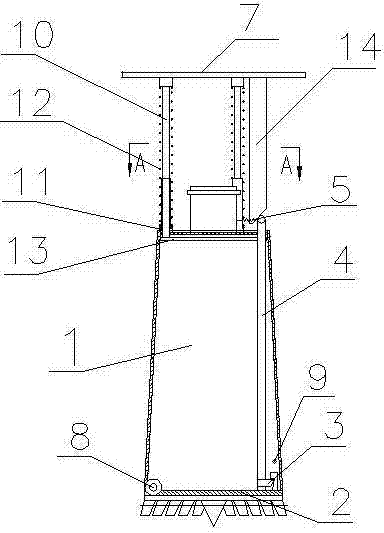 A forced unloading drill bucket