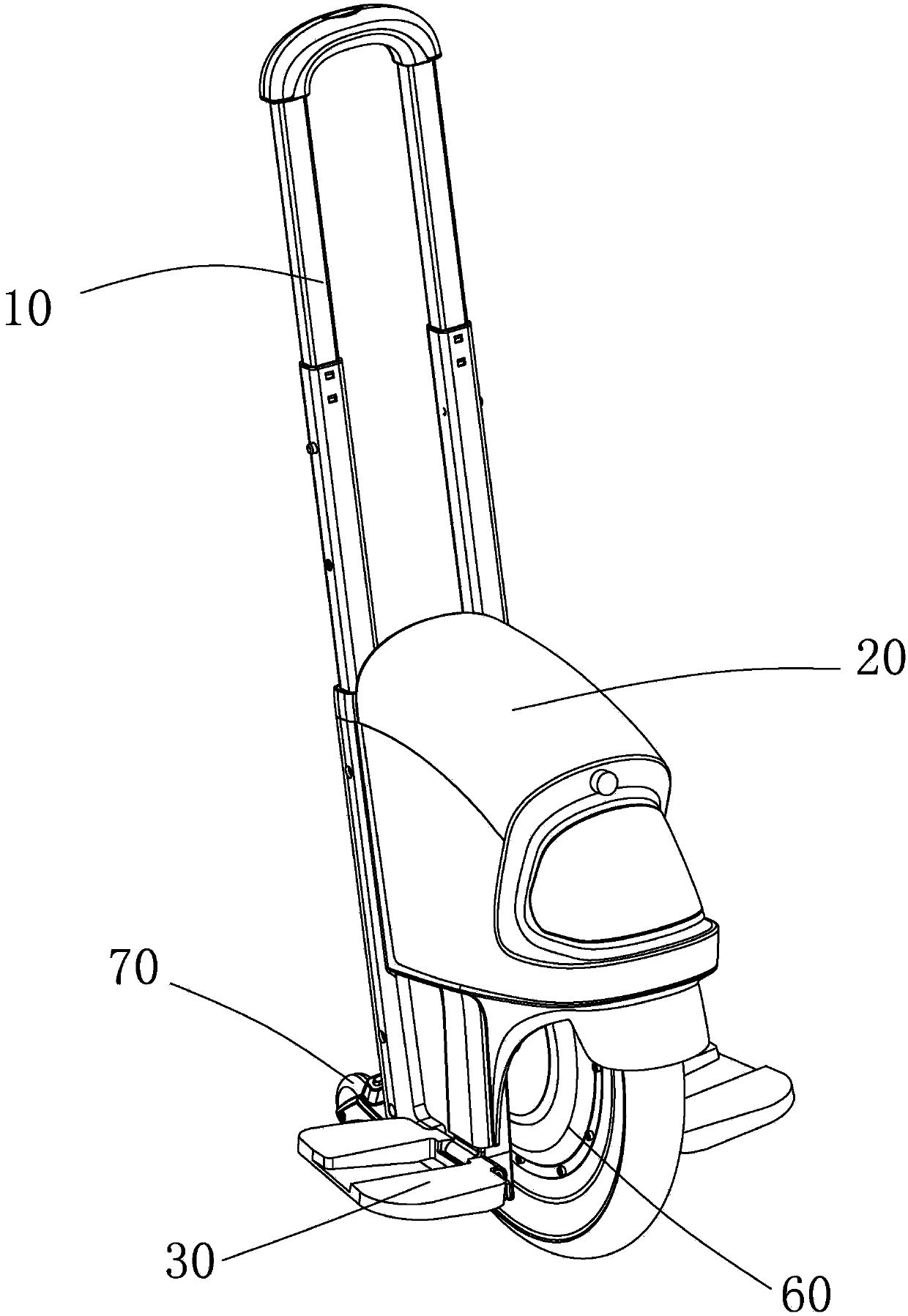 Self-balancing electric monocycle convenient to carry