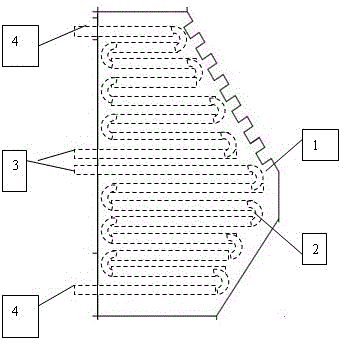 Furnace wall gun copper box cooling method