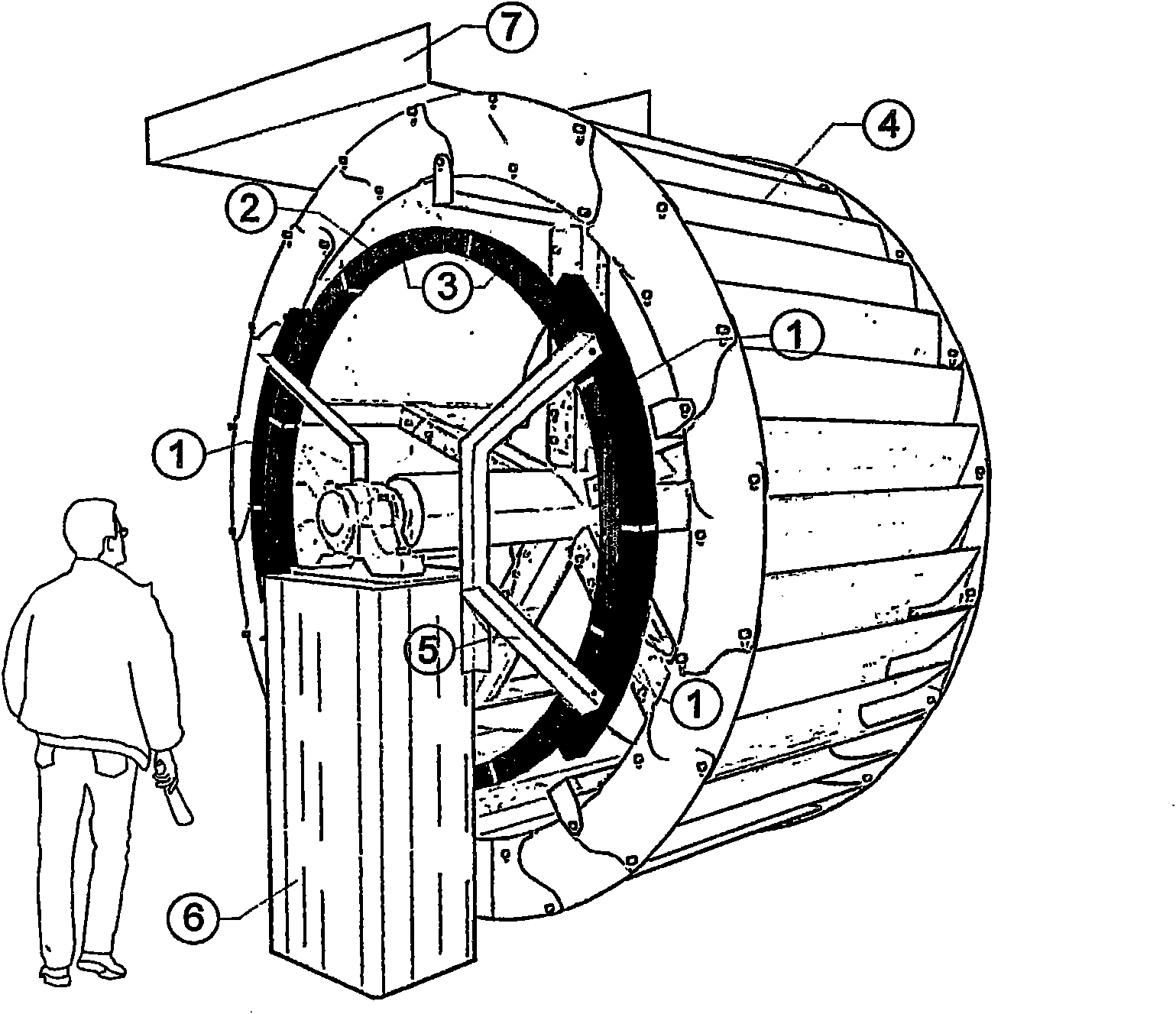 Water wheel comprising a built-in generator