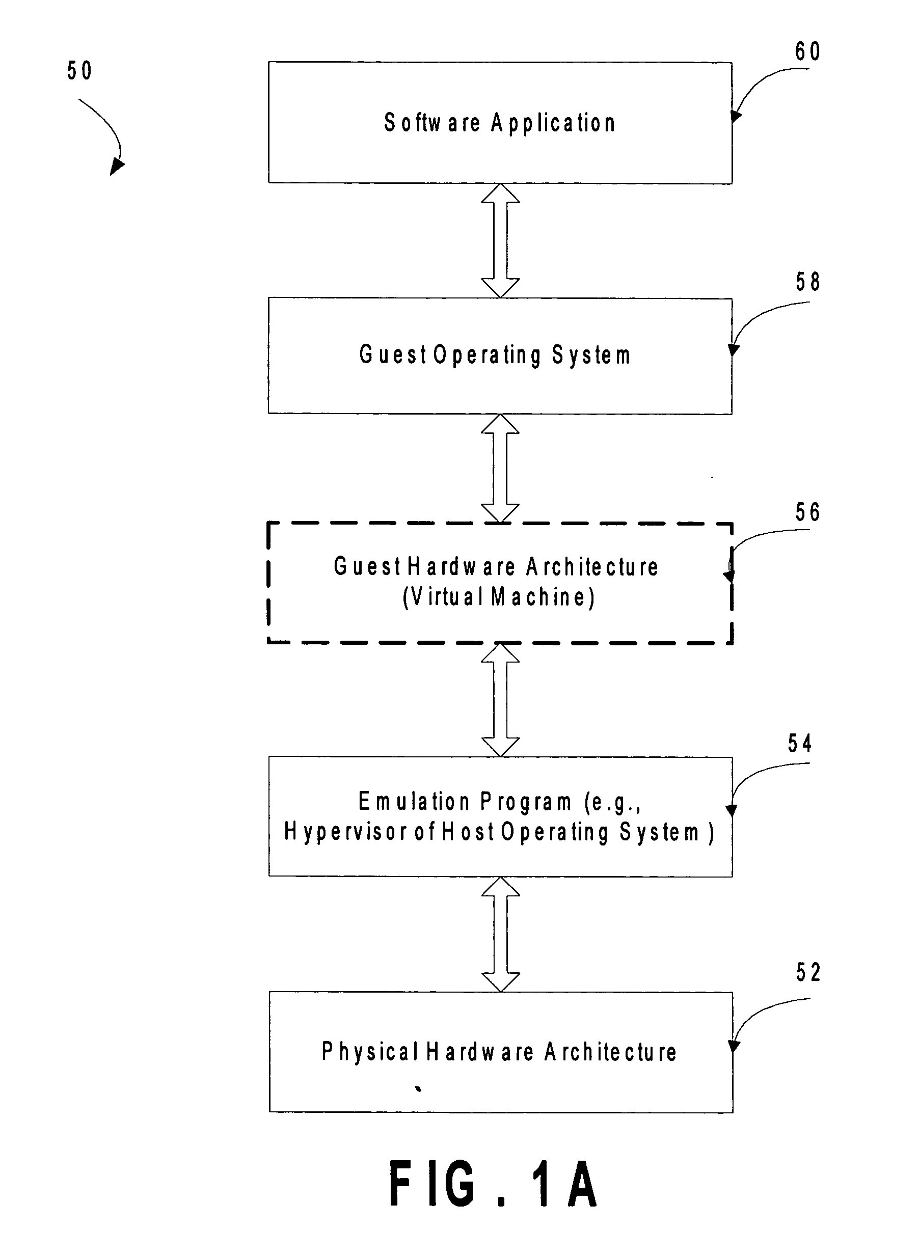 Virtual operating system device communication relying on memory access violations