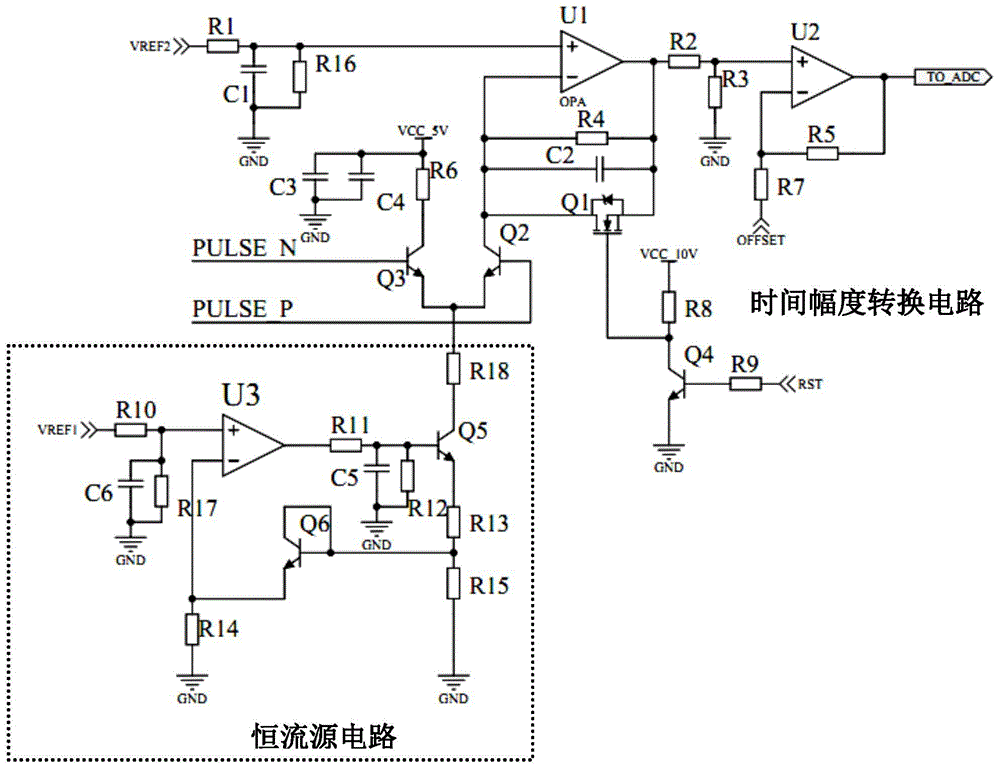 High-resolution time interval measuring device with temperature compensation function