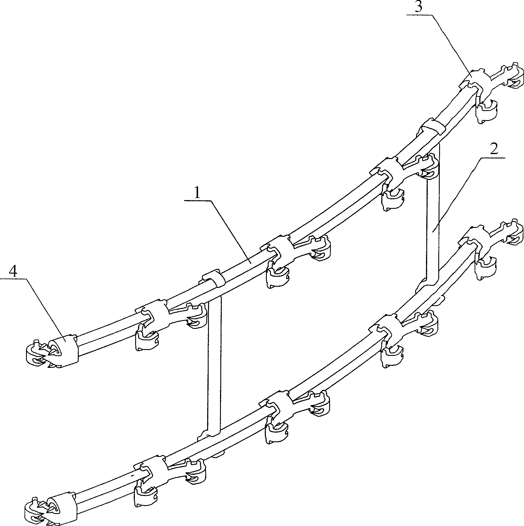 Memory alloy spinal column orthopaedics inner fixing system