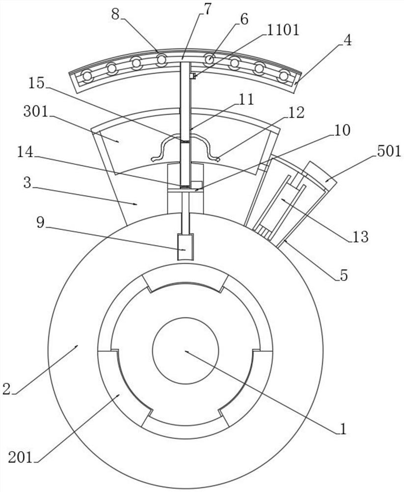 Anti-corrosion coating device for inner pipe wall of metal pipeline