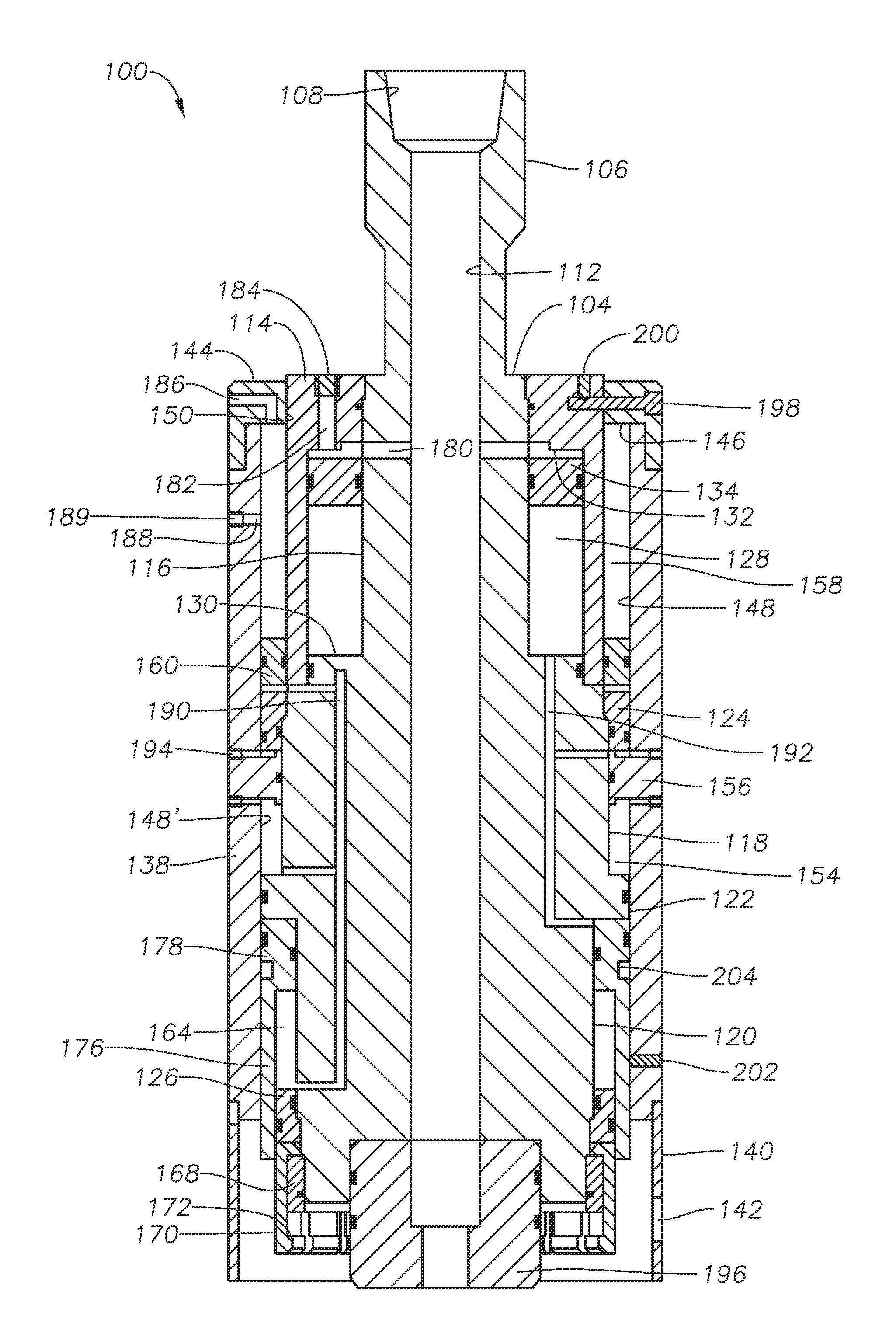 Closed-loop hydraulic running tool