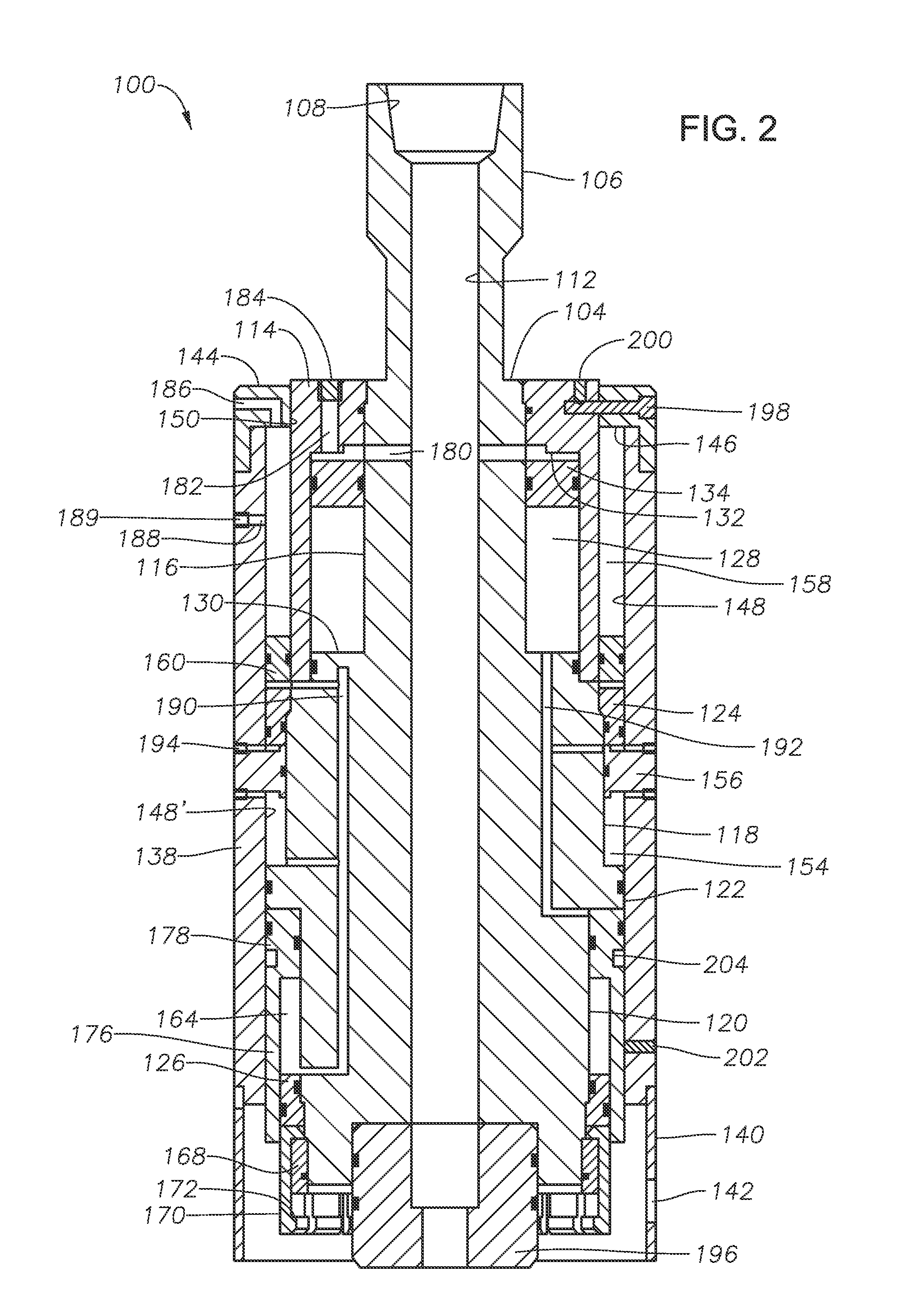 Closed-loop hydraulic running tool