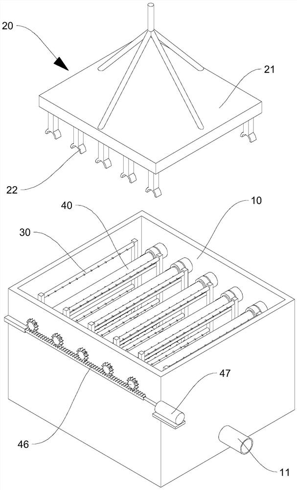 Ramie degumming device and degumming method